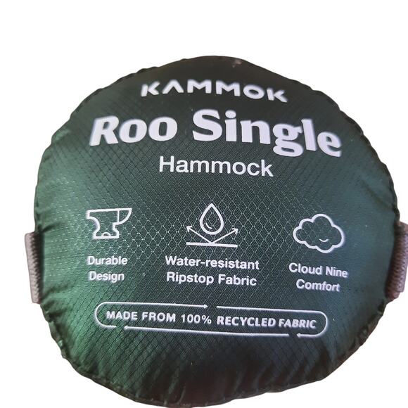 Kammok Roo Single 100"x50" Green Pine Hammock NWT - Picture 3 of 10